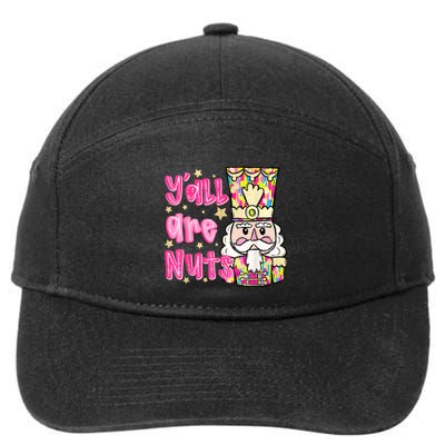 Yall Are Nuts Merry Christmas Nutcracker Lover 7-Panel Snapback Hat
