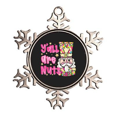 Yall Are Nuts Merry Christmas Nutcracker Lover Metallic Star Ornament