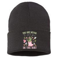 You Are Never Too Old To Play In The Dirt Plant Lover Sustainable Knit Beanie