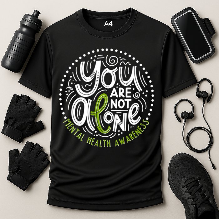 You Are Not Alone Mental Health Awareness Cooling Performance Crew T-Shirt