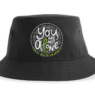 You Are Not Alone Mental Health Awareness Sustainable Bucket Hat