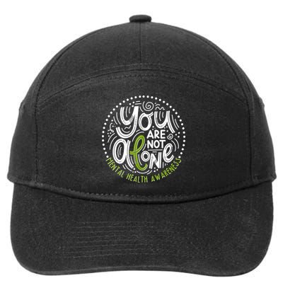 You Are Not Alone Mental Health Awareness 7-Panel Snapback Hat