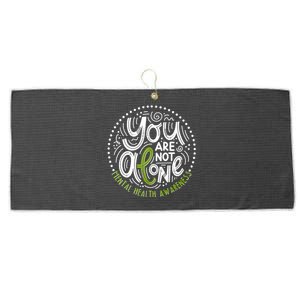 You Are Not Alone Mental Health Awareness Large Microfiber Waffle Golf Towel