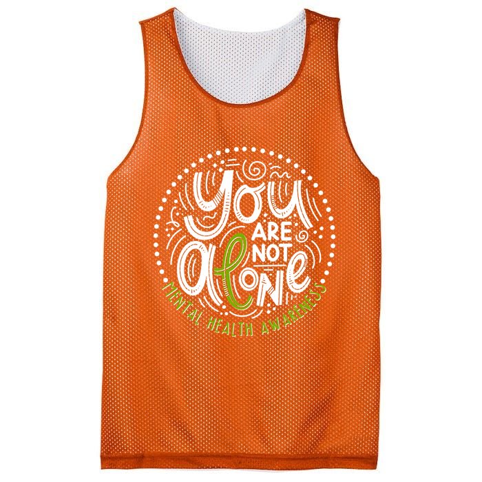 You Are Not Alone Mental Health Awareness Mesh Reversible Basketball Jersey Tank
