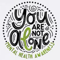 You Are Not Alone Mental Health Awareness Garment-Dyed Sweatshirt