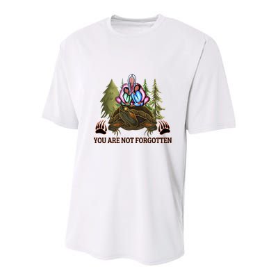 You Are Not Forgotten Every Child Matters Awareness For Indigenous Youth Performance Sprint T-Shirt