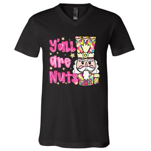 YAll Are Nuts Merry Christmas Nutcracker Lover V-Neck T-Shirt