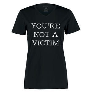 You Are Not A Victim Women's Momentum V-Neck T-Shirt