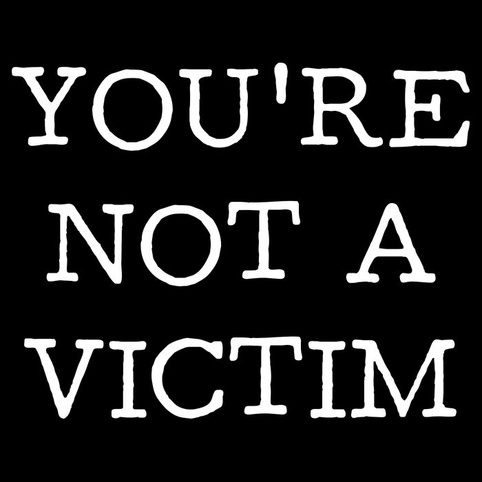 You Are Not A Victim Drawstring Bag