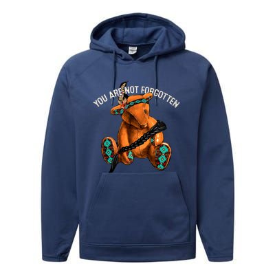 You Are Not Forgotten I Native American Women Mmiw Awareness Performance Fleece Hoodie