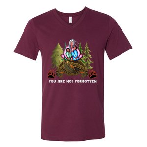 You Are Not Forgotten I Native American Mmiw Awareness V-Neck T-Shirt