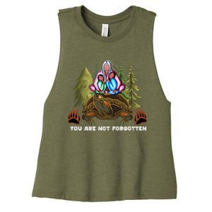 You Are Not Forgotten I Native American Mmiw Awareness Women's Racerback Cropped Tank