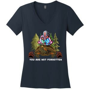 You Are Not Forgotten I Native American Mmiw Awareness Women's V-Neck T-Shirt