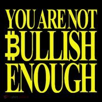 You Are Not Bullish Enough Funny Bitcoin Full-Length Apron With Pockets