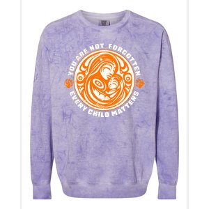 You Are Not Forgotten Every Child Matters Wear Orange National Indigenous People Colorblast Crewneck Sweatshirt