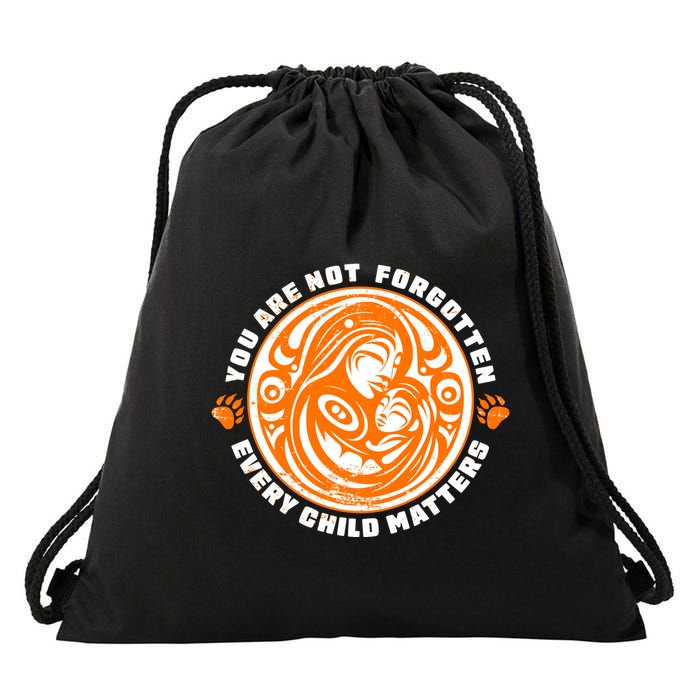 You Are Not Forgotten Every Child Matters Wear Orange National Indigenous People Drawstring Bag