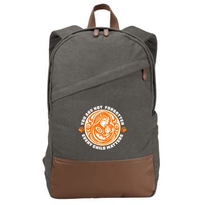 You Are Not Forgotten Every Child Matters Wear Orange National Indigenous People Cotton Canvas Backpack