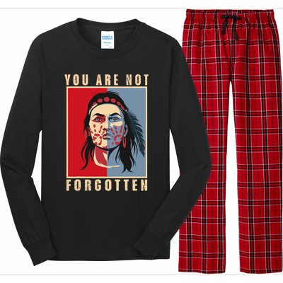 You Are Not Forgotten Mmiw Awareness Native American Indian Long Sleeve Pajama Set