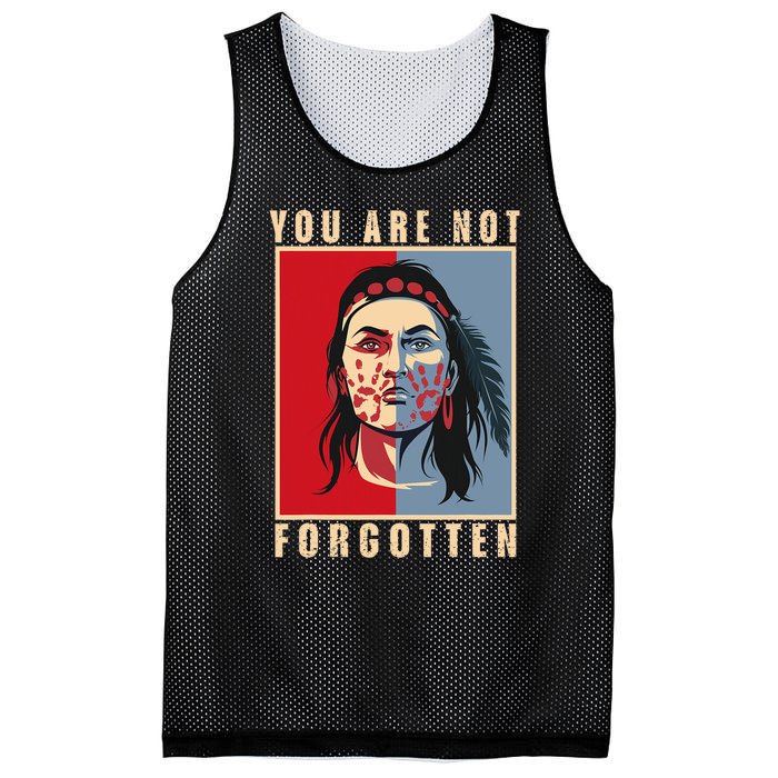 You Are Not Forgotten Mmiw Awareness Native American Indian Mesh Reversible Basketball Jersey Tank