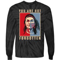 You Are Not Forgotten Mmiw Awareness Native American Indian Tie-Dye Long Sleeve Shirt