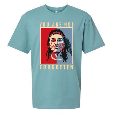 You Are Not Forgotten Mmiw Awareness Native American Indian Sueded Cloud Jersey T-Shirt