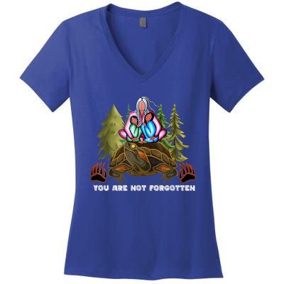 You Are Not Forgotten I Native American Women Mmiw Awareness Women's V-Neck T-Shirt