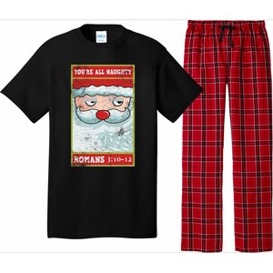 YouRe All Naughty Roman Santa Bible Xmas Pajama Set