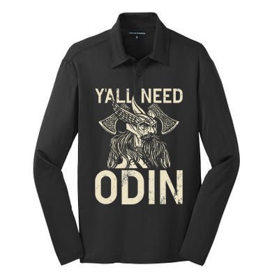 Y All Need Odin Viking Silk Touch Performance Long Sleeve Polo