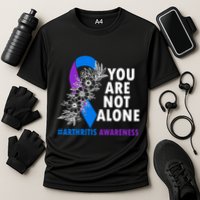 You Are Not Alone Purple And Blue Ribbon Arthritis Awareness Cool Gift Cooling Performance Crew T-Shirt