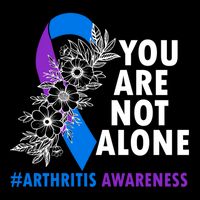 You Are Not Alone Purple And Blue Ribbon Arthritis Awareness Cool Gift Cooling Performance Crew T-Shirt