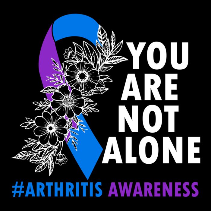 You Are Not Alone Purple And Blue Ribbon Arthritis Awareness Cool Gift Cooling Performance Crew T-Shirt