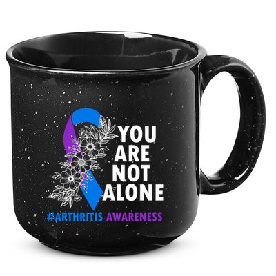 You Are Not Alone Purple And Blue Ribbon Arthritis Awareness Cool Gift 15oz Campfire Ceramic Mug