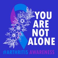 You Are Not Alone Purple And Blue Ribbon Arthritis Awareness Cool Gift Long Sleeve Shirt
