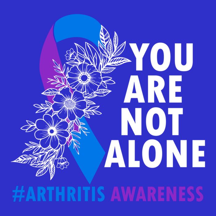 You Are Not Alone Purple And Blue Ribbon Arthritis Awareness Cool Gift Long Sleeve Shirt