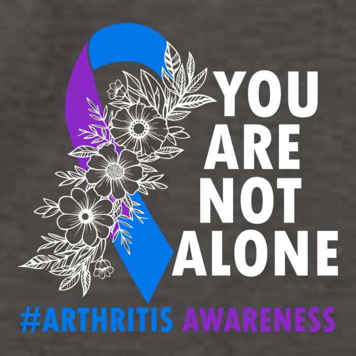 You Are Not Alone Purple And Blue Ribbon Arthritis Awareness Cool Gift Vector Backpack
