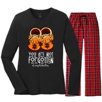 You Are Not Forgotten Native American Women's Long Sleeve Flannel Pajama Set 