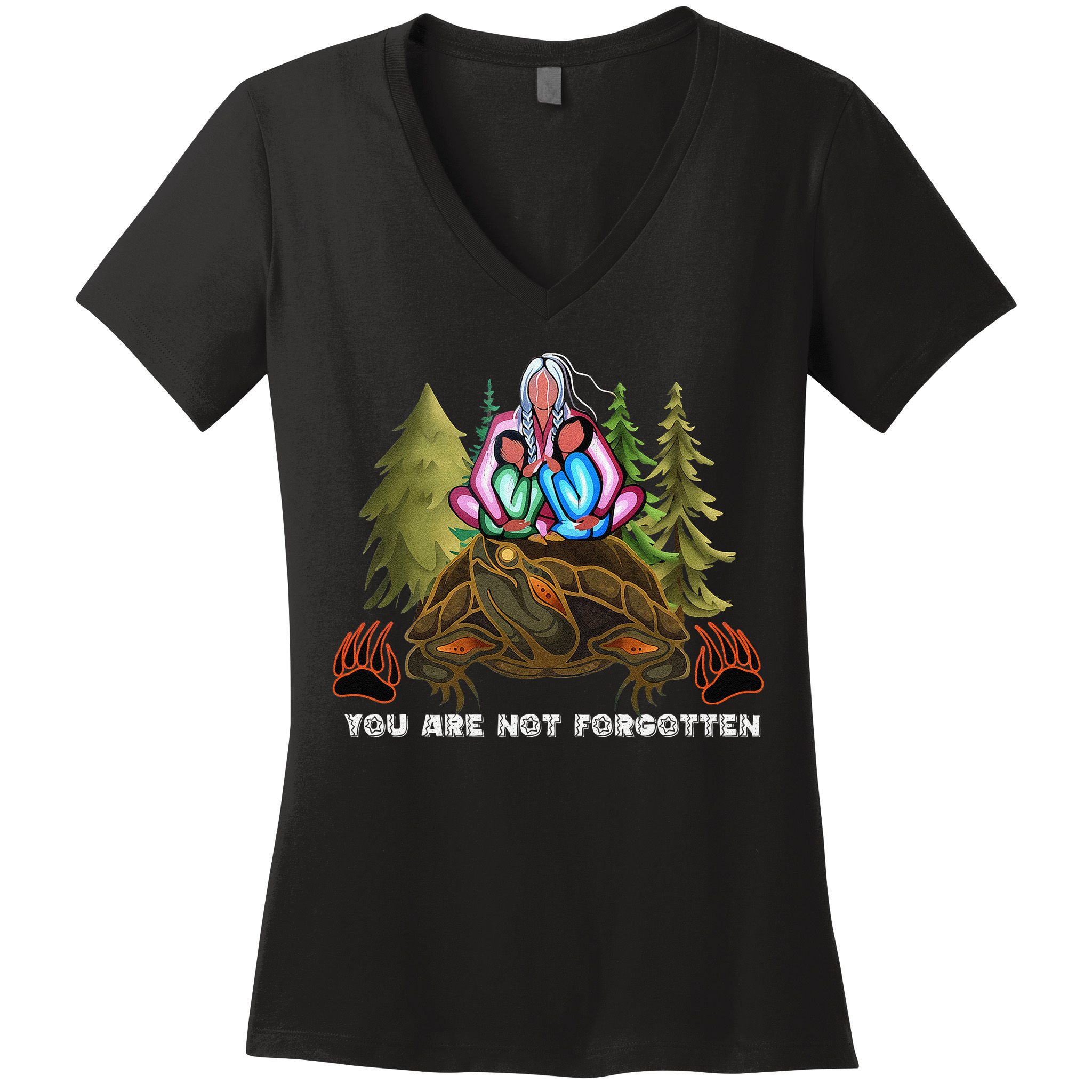 You Are Not Forgotten I Native American Women Mmiw Awareness Gift Women's V-Neck T-Shirt