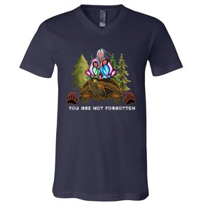 You Are Not Forgotten I Native American Women Mmiw Awareness Gift V-Neck T-Shirt