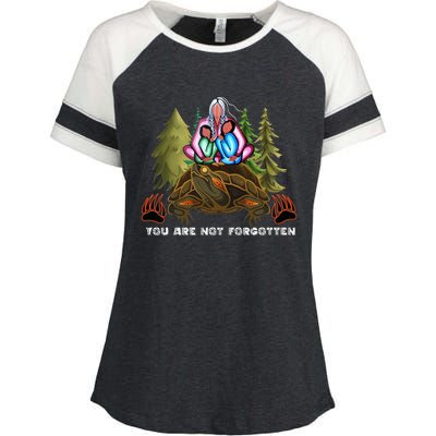 You Are Not Forgotten I Native American Mmiw Awareness Enza Ladies Jersey Colorblock Tee