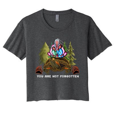 You Are Not Forgotten I Native American Mmiw Awareness Women's Crop Top Tee