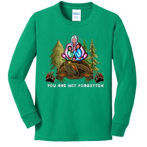 You Are Not Forgotten I Native American Mmiw Awareness Kids Long Sleeve Shirt