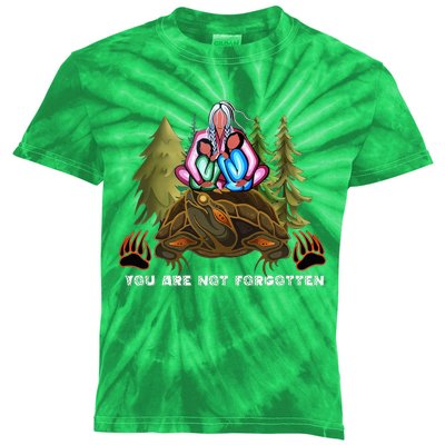 You Are Not Forgotten I Native American Mmiw Awareness Kids Tie-Dye T-Shirt