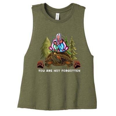 You Are Not Forgotten I Native American Mmiw Awareness Women's Racerback Cropped Tank