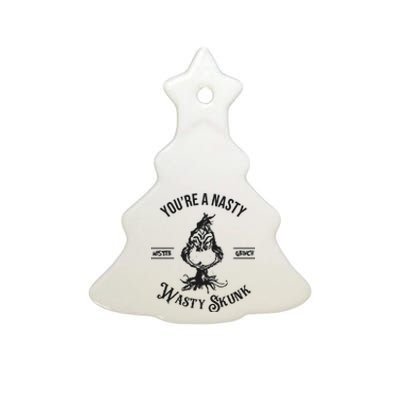 YouRe A Nasty Wasty Skunk Mister Christmas Ceramic Tree Ornament