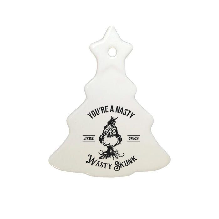 YouRe A Nasty Wasty Skunk Mister Christmas Ceramic Tree Ornament