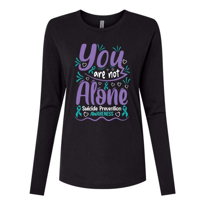 You Are Not Alone Suicide Prevention Awareness Womens Cotton Relaxed Long Sleeve T-Shirt