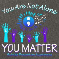 You Are Not Alone You Matter Suicide Prevention Awareness Cotton Canvas Backpack