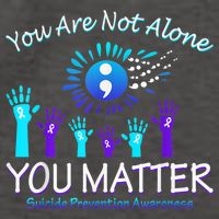 You Are Not Alone You Matter Suicide Prevention Awareness Vector Backpack