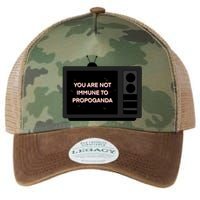You Are Not Immune To Propoganda Glitch Tv Legacy Tie Dye Trucker Hat