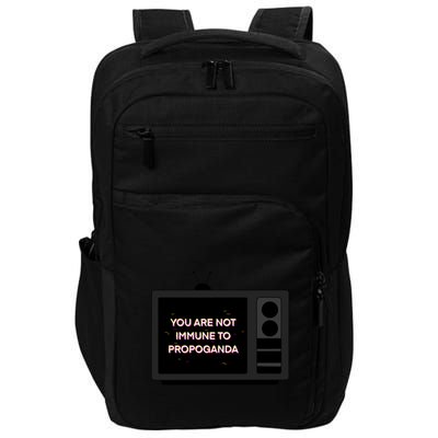 You Are Not Immune To Propoganda Glitch Tv Impact Tech Backpack